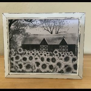 Farmhouse Barn & sunflowers picture 8x10 w/frame